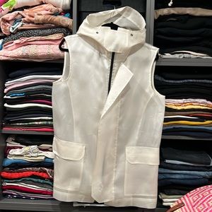Robert Rodriguez Sheer Hooded Vest